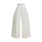Jacquemus White Cotton Cropped Pants - Zeiniez