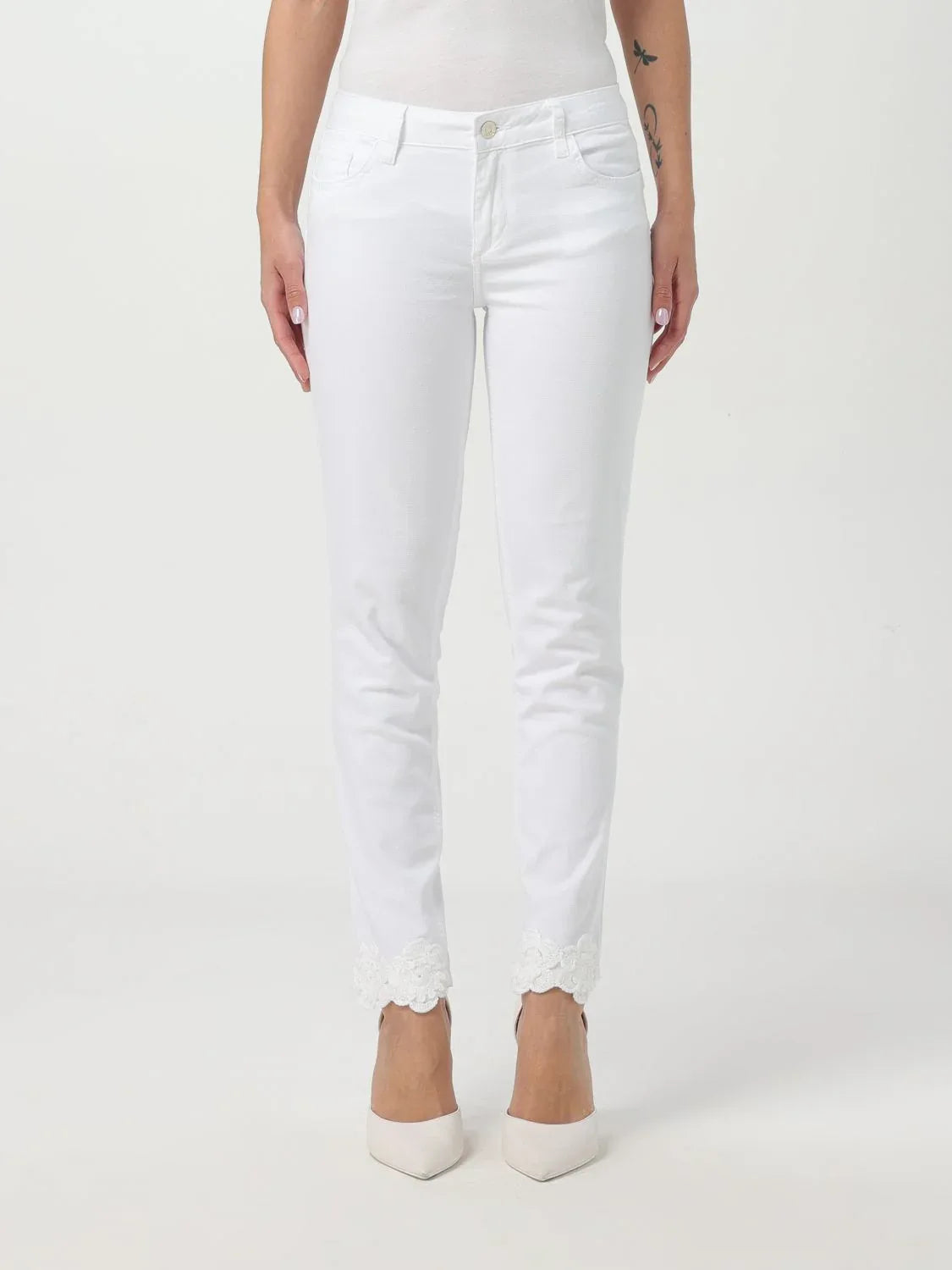 Liu Jo White Cotton Skinny Jeans - Zeiniez
