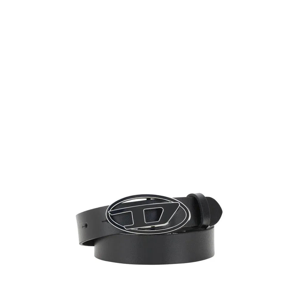 Diesel Black Calf Leather Bos Taurus Regular Belt - Zeiniez