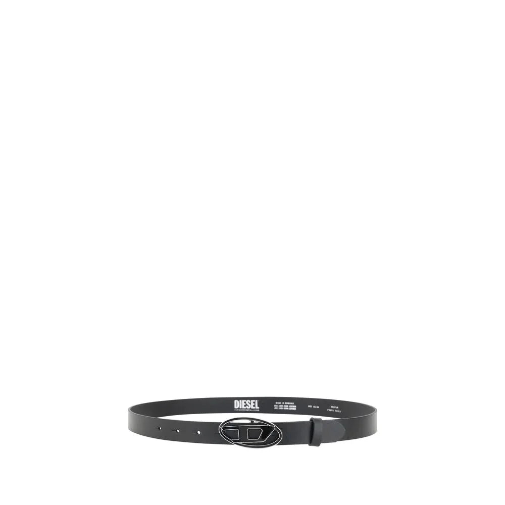 Diesel Black Calf Leather Bos Taurus Regular Belt - Zeiniez