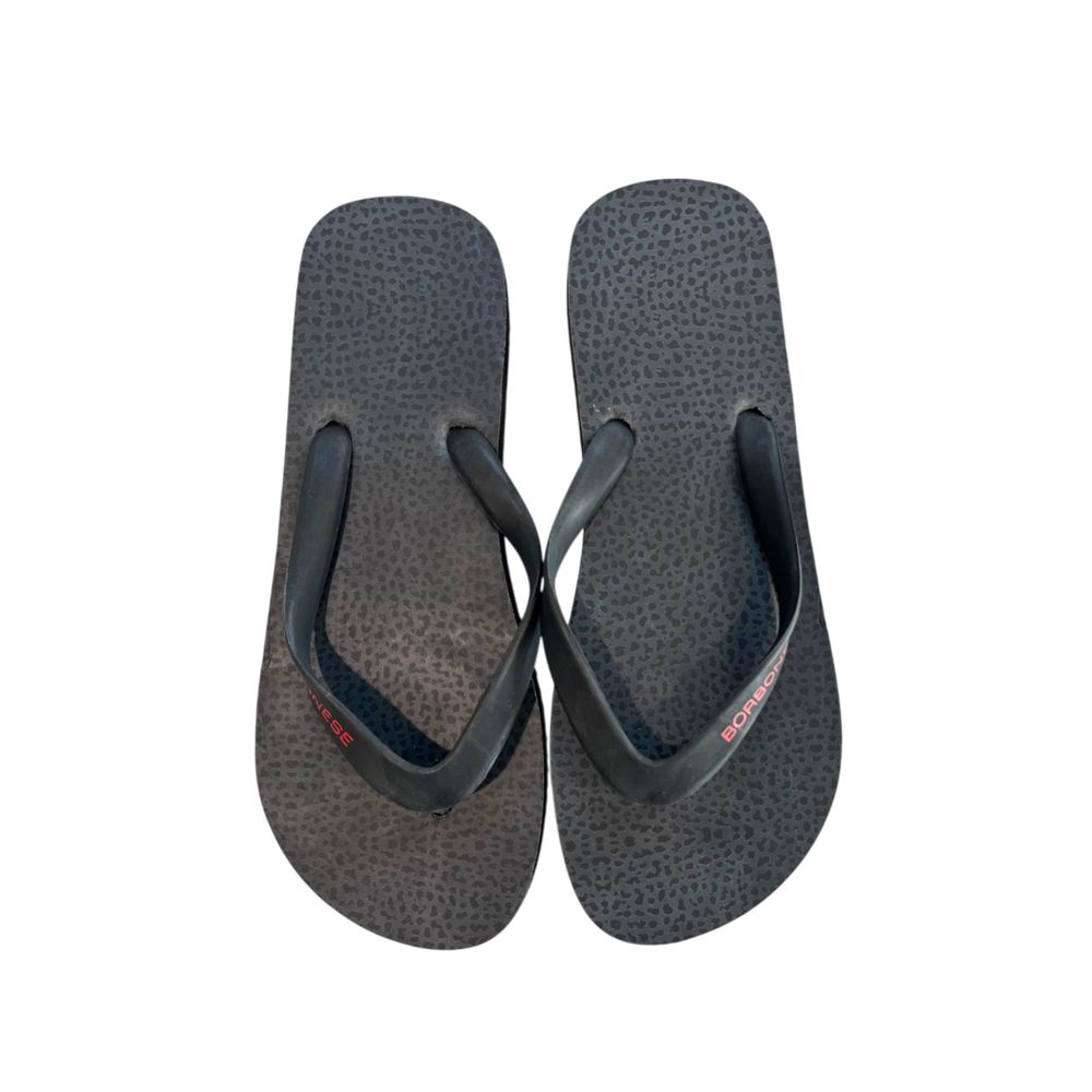 Borbonese Black Synthetic Men Flip-flop