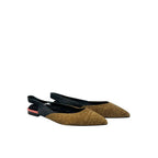 Borbonese Beige Leather Women Ballet Flat
