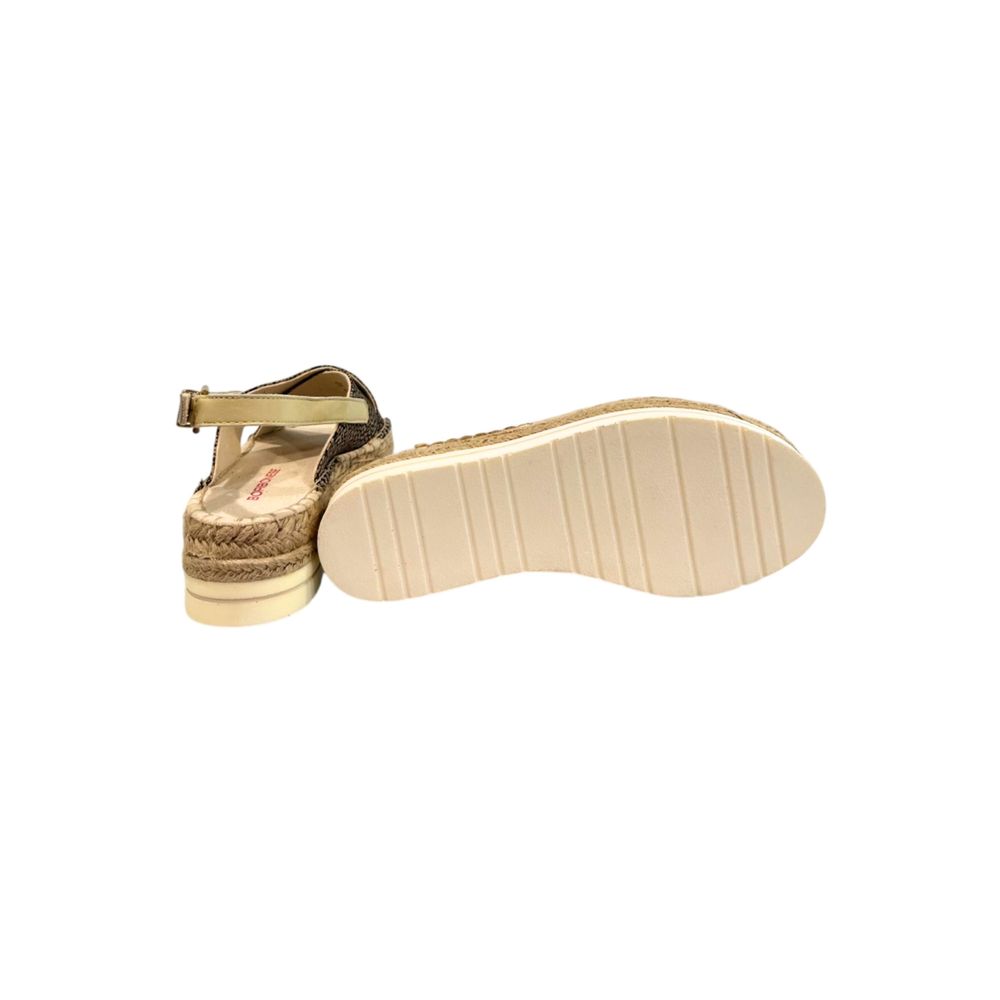 Borbonese Beige Textile Women Sandal
