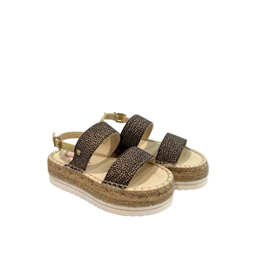 Borbonese Beige Textile Women Sandal