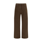 The Row Brown Cotton Straight-Leg Jeans