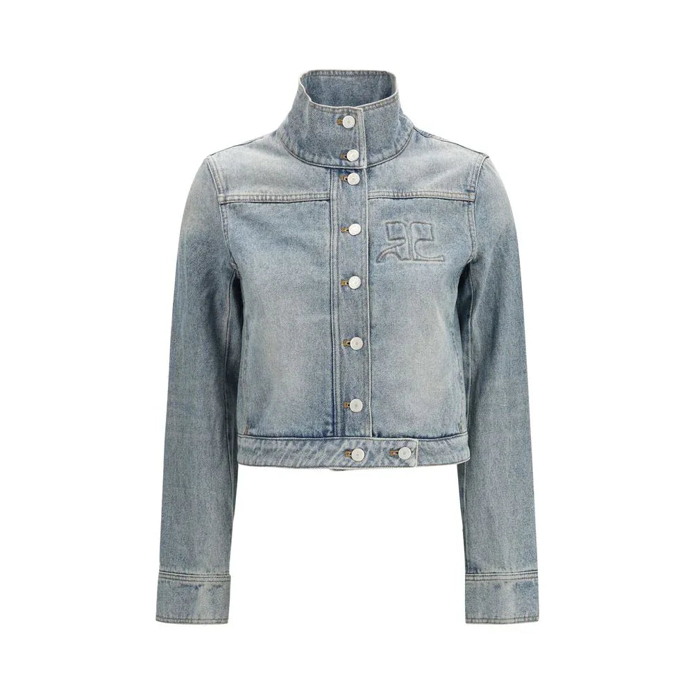Courrèges Blue Cotton Denim Jacket - Zeiniez