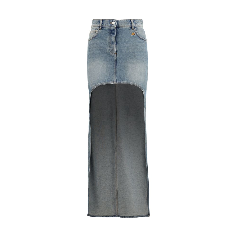 Courrèges Blue Denim Skirt