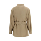 Max Mara Brown Fleece Wool Coat - Zeiniez