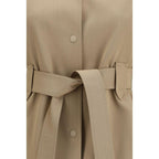 Max Mara Brown Fleece Wool Coat - Zeiniez