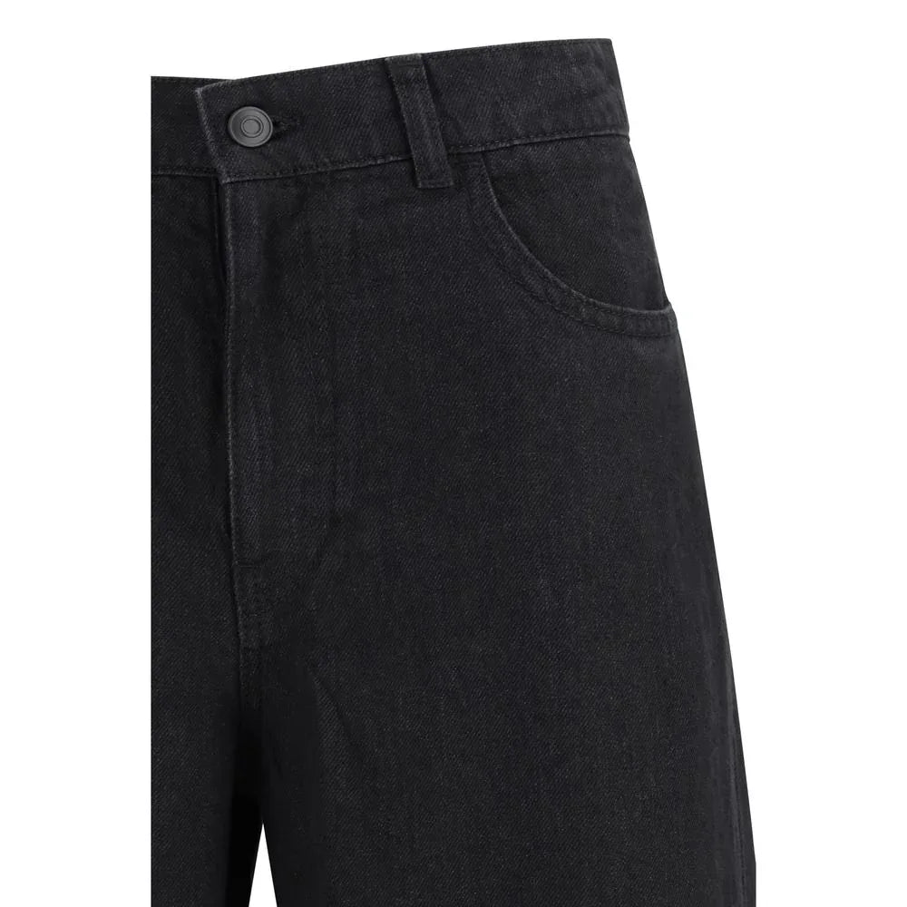 The Row Black Linen Jeans Denim - Zeiniez