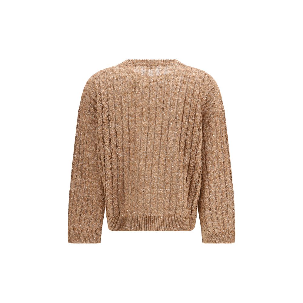 Brunello Cucinelli Brown Linen Sweatshirt