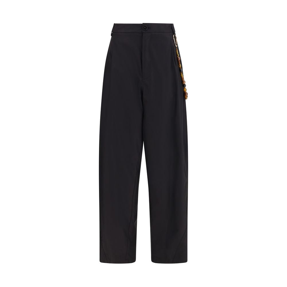 Darkpark Black Cotton Casual Pants