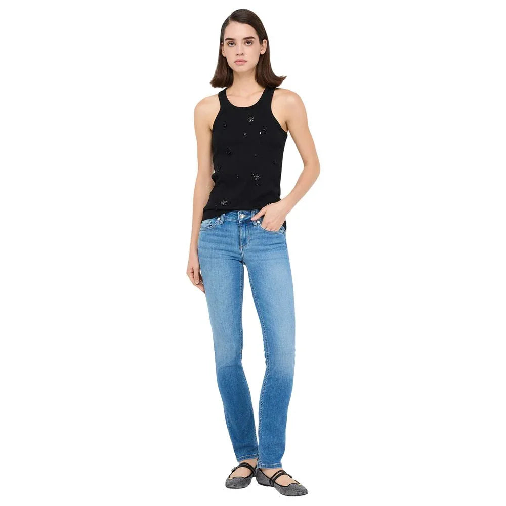 Liu Jo Light Blue Cotton Skinny Jeans - Zeiniez
