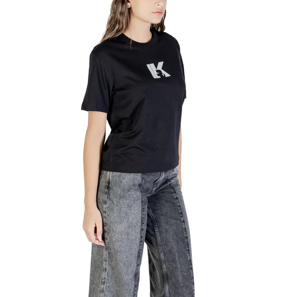 Karl Lagerfeld Black Cotton T-Shirt - Zeiniez