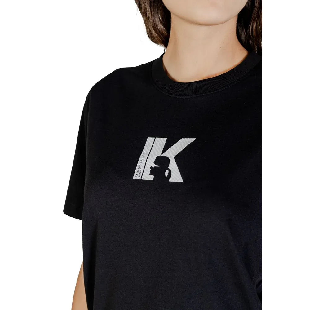 Karl Lagerfeld Black Cotton T-Shirt - Zeiniez