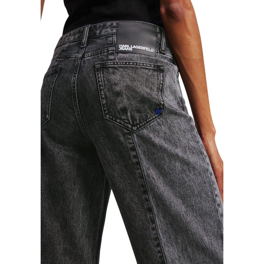 Karl Lagerfeld Black Cotton Relaxed Fit Jeans - Zeiniez