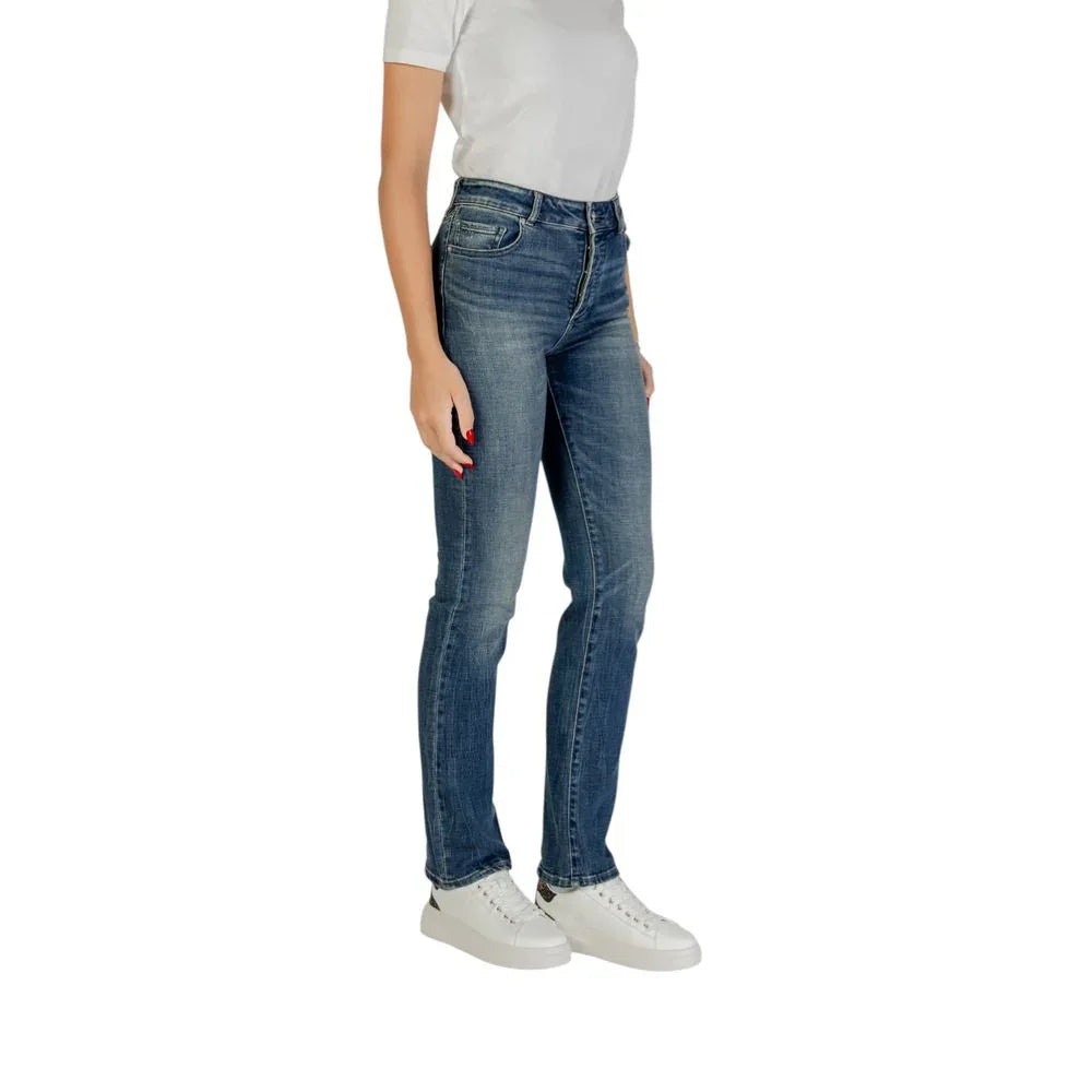 Armani Exchange Blue Cotton Skinny Jeans - Zeiniez