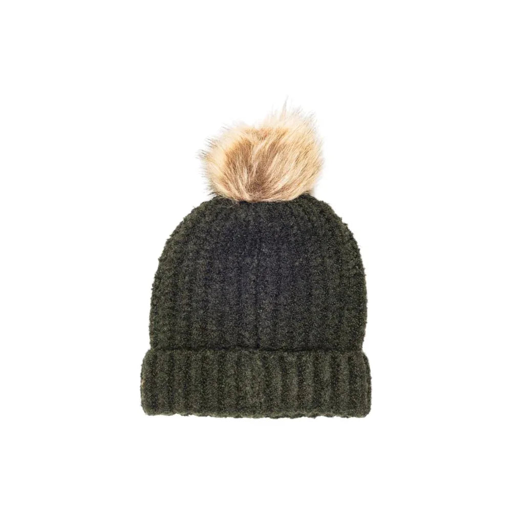 Barbour Green Polyester Beanie - Zeiniez