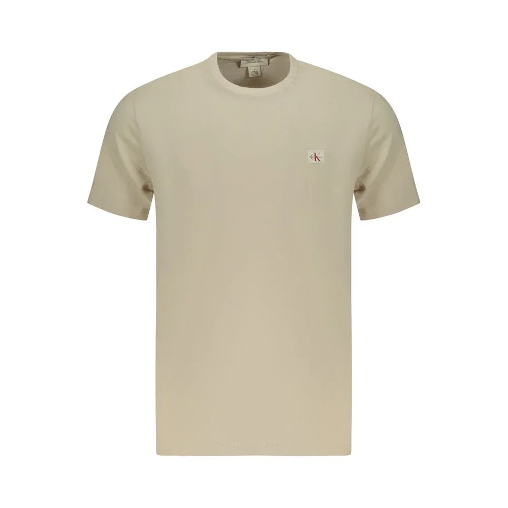 Calvin Klein Beige Cotton Men T-Shirt - Zeiniez
