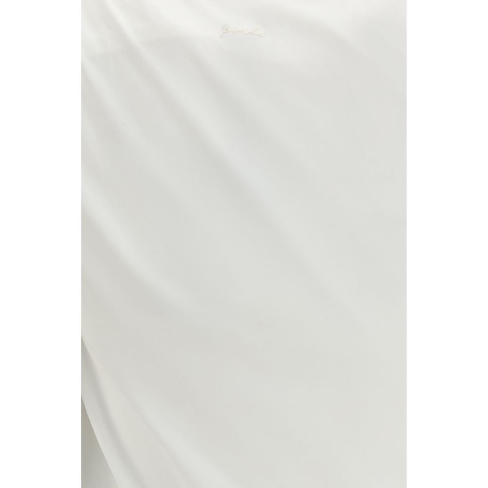 PINKO White Cotton Sleeveles T-Shirt