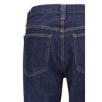 Khaite Blue Cotton Straight-Leg Jeans - Zeiniez