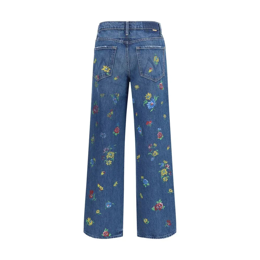 Mother Denim Blue Cotton High-Waisted Jean - Zeiniez