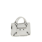 Balenciaga White Calf Leather Bos Taurus Handbag
