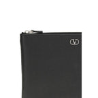 Valentino Garavani Black Calf Leather Bos Taurus Wallet