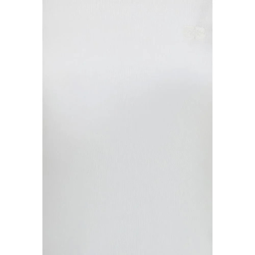 Ganni White Cotton T-Shirt - Zeiniez