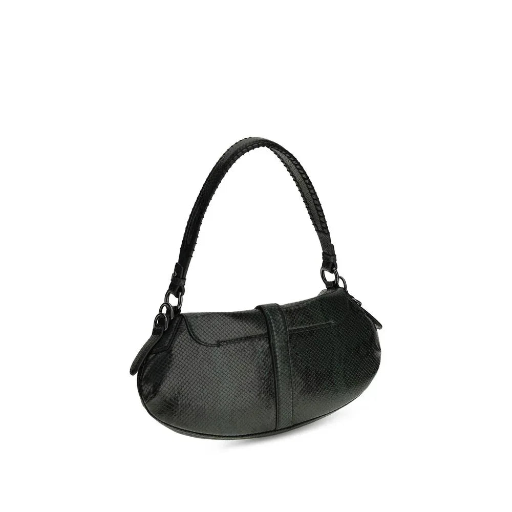 Ganni Blue Recycled Leather Shoulder Bag - Zeiniez