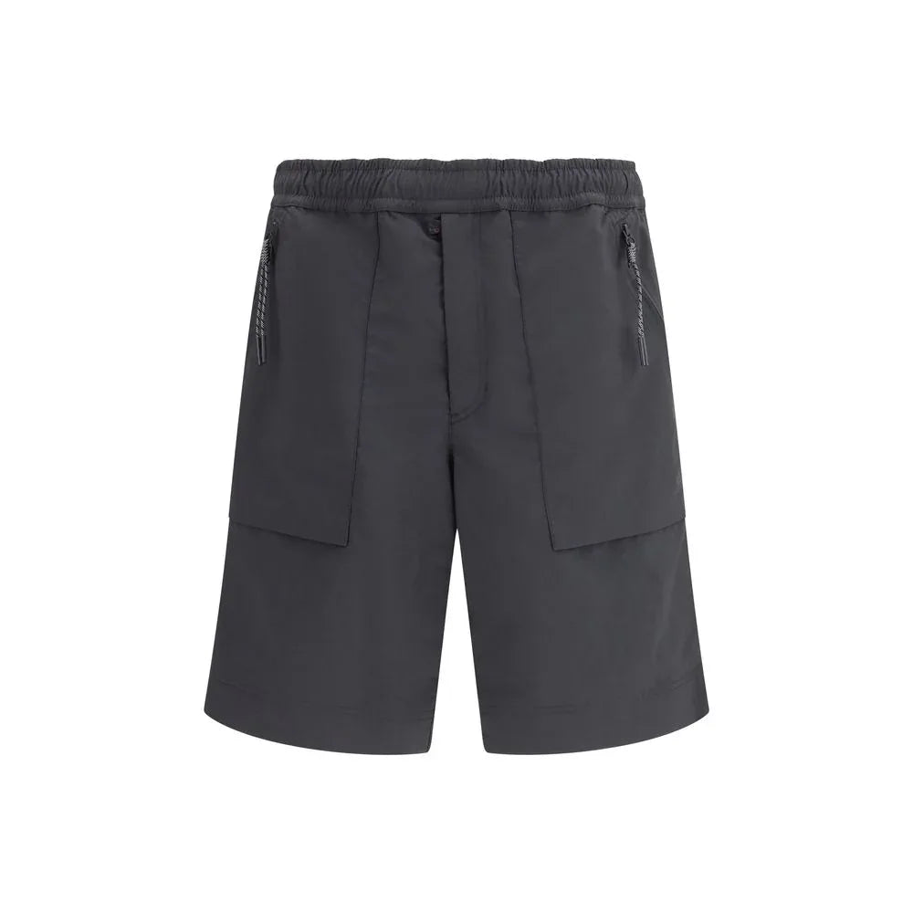 Moncler Grenoble Black Polyester Bermuda Shorts - Zeiniez