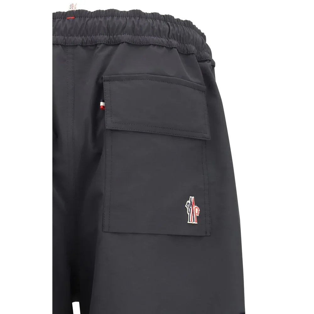 Moncler Grenoble Black Polyester Bermuda Shorts - Zeiniez