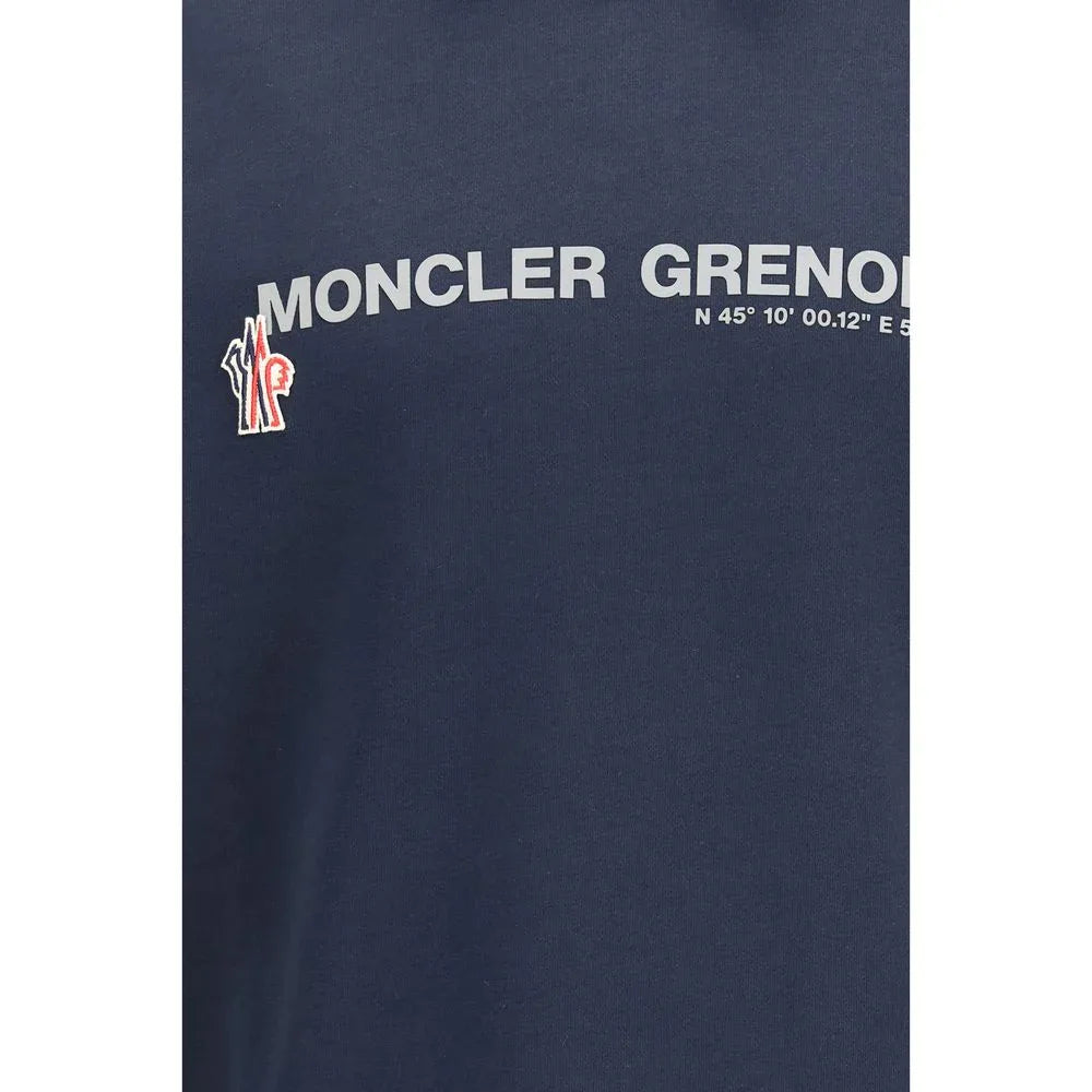 Moncler Grenoble Blue Cotton Sweatshirt - Zeiniez