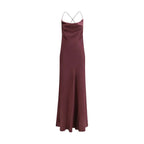 PINKO Bordeaux Marabou Casual Dress - Zeiniez