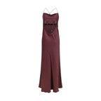 PINKO Bordeaux Marabou Casual Dress - Zeiniez