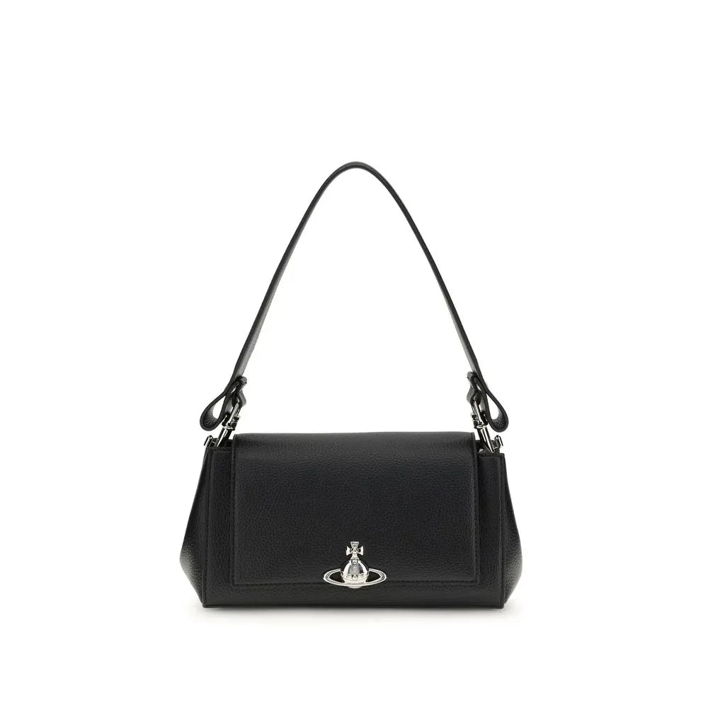 Vivienne Westwood Black Calf Leather Bos Taurus Shoulder Bag - Zeiniez