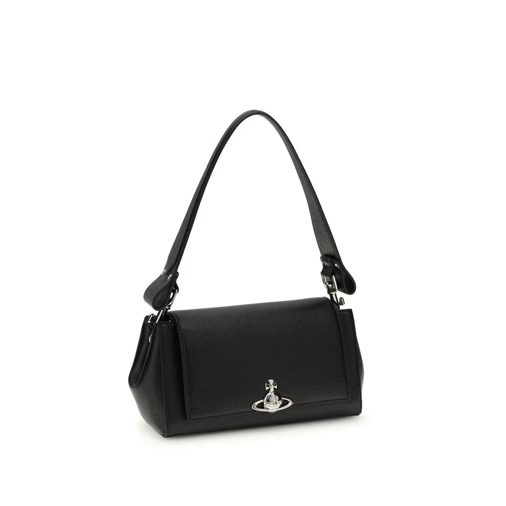 Vivienne Westwood Black Calf Leather Bos Taurus Shoulder Bag - Zeiniez