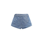 Diesel Blue Cotton Bermuda Shorts