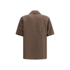 Gucci Brown Linen Shortsleeve Shirt