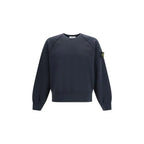Stone Island Blue Cotton Sweatshirt