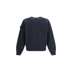 Stone Island Blue Cotton Sweatshirt