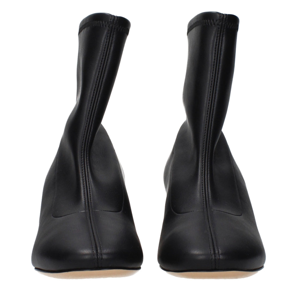 Casadei Black Leather Ankle Boots