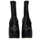 Casadei Black Leather Ankle Boots