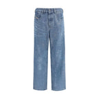 Diesel Blue Cotton Straight-Leg Jeans