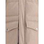 Brunello Cucinelli Beige Cashmere Full-Length Jacket