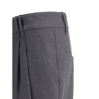Brunello Cucinelli Bicolor Fleece Wool Casual Pants