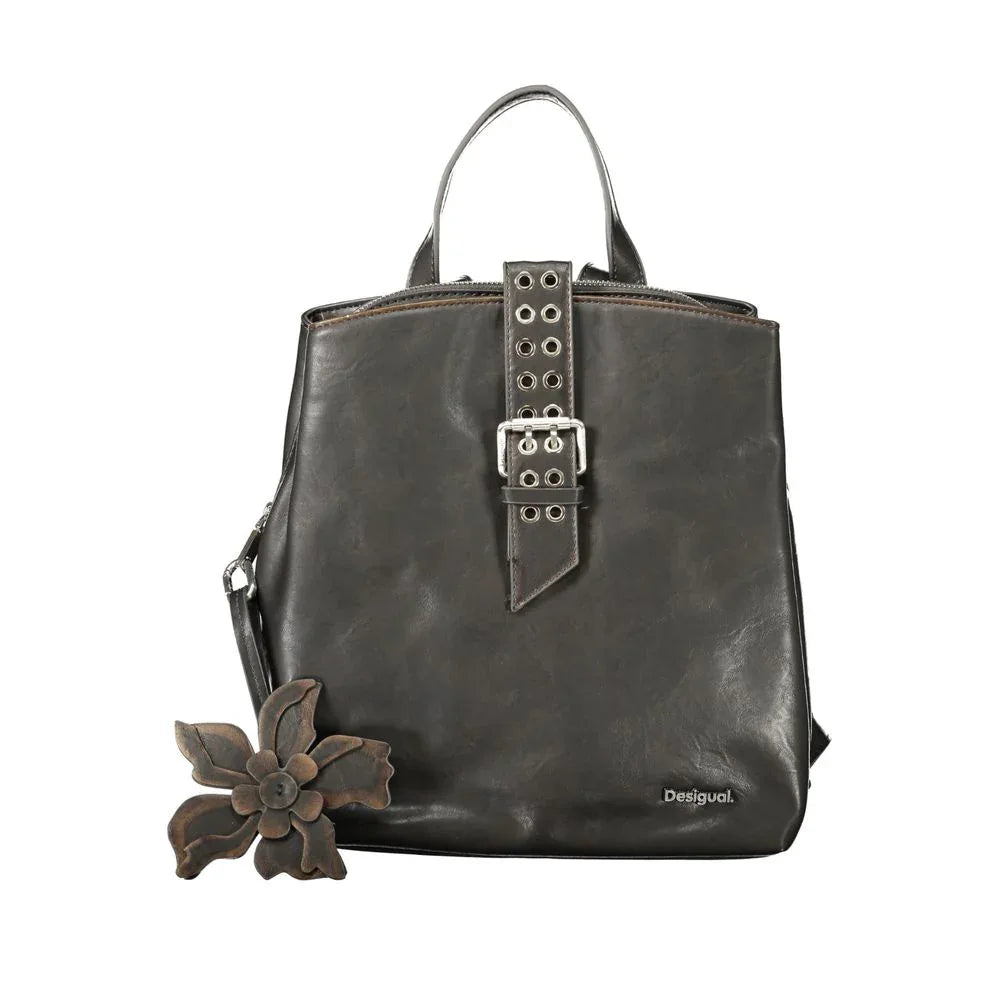 Desigual Black Polyurethane Women Backpack - Zeiniez