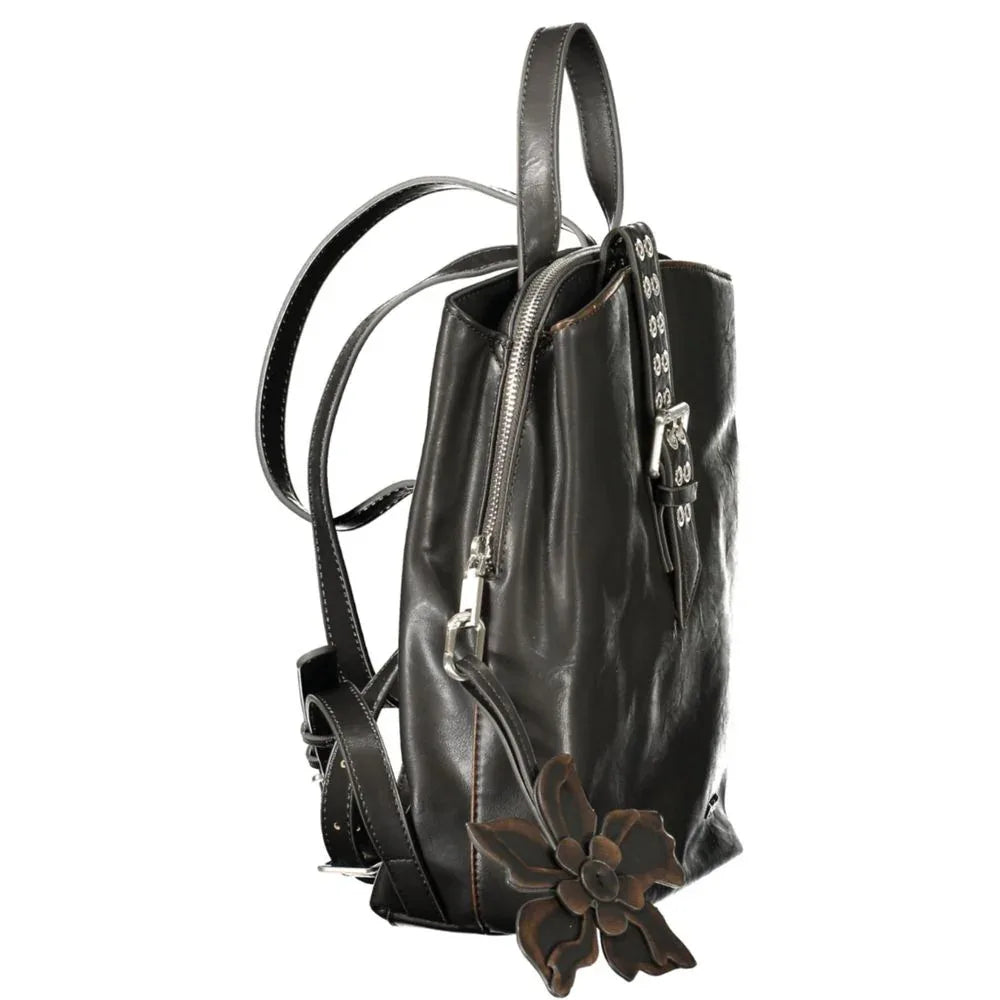 Desigual Black Polyurethane Women Backpack - Zeiniez