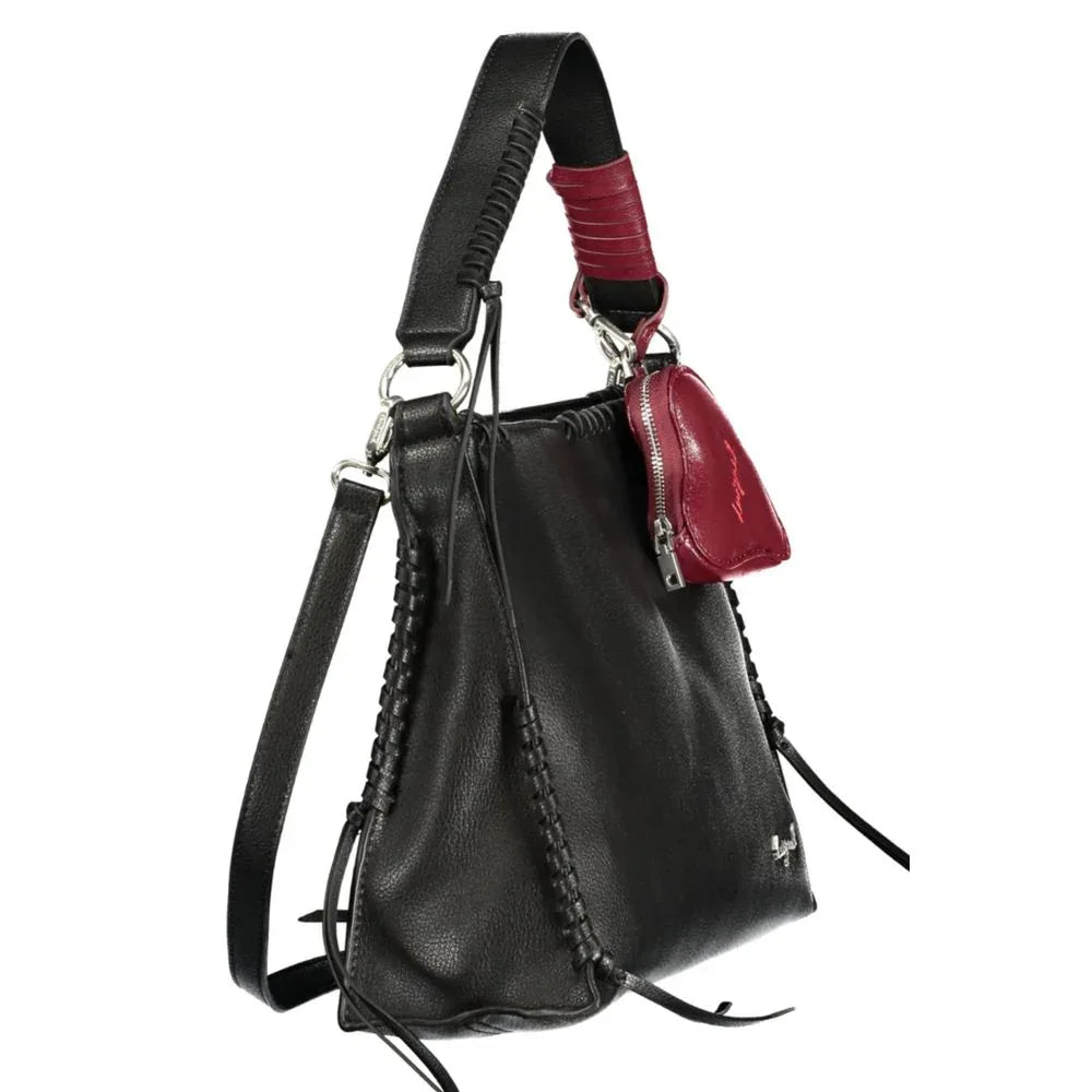 Desigual Nero Poliuretano Women Handbag