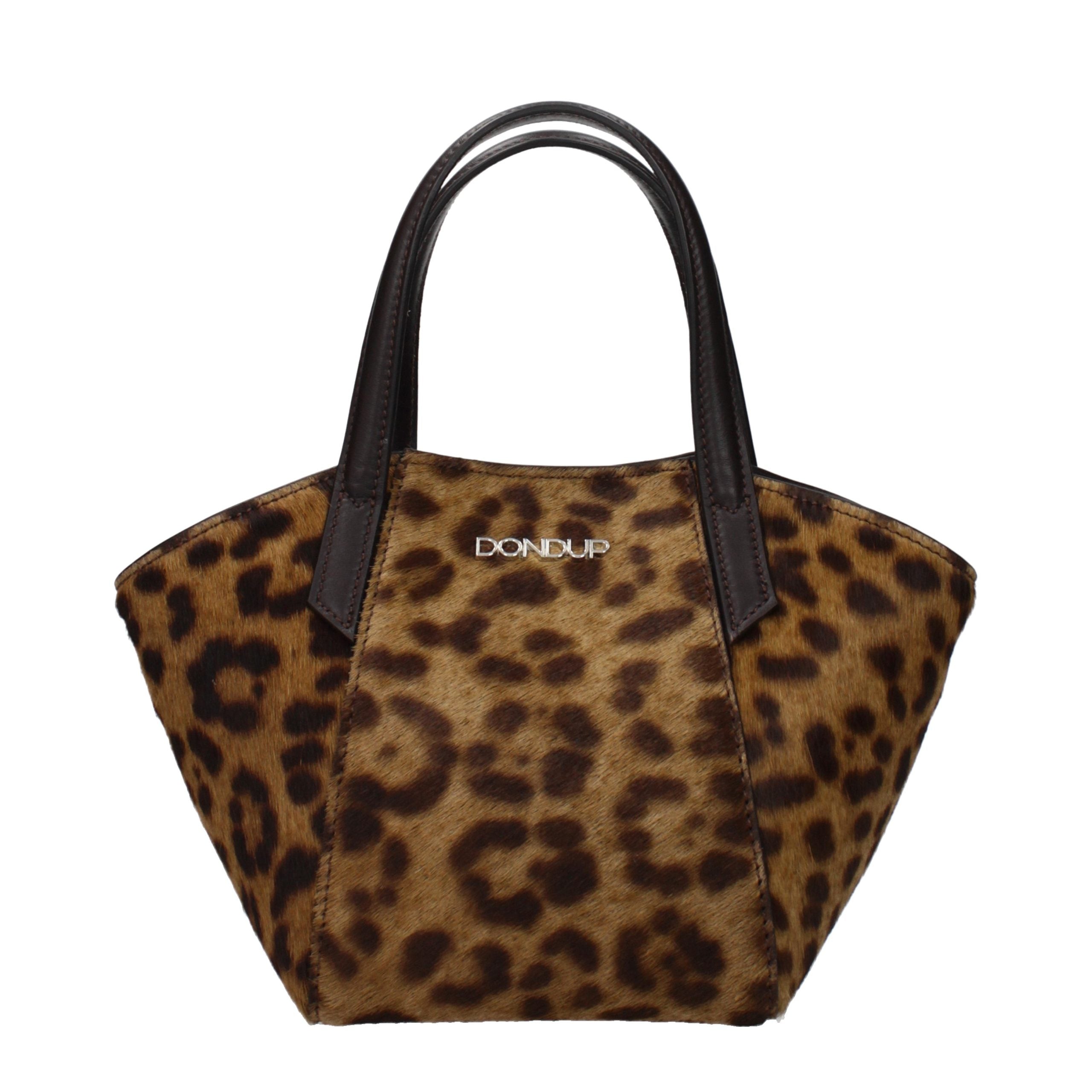 Dondup Brown Horsehair Handbag